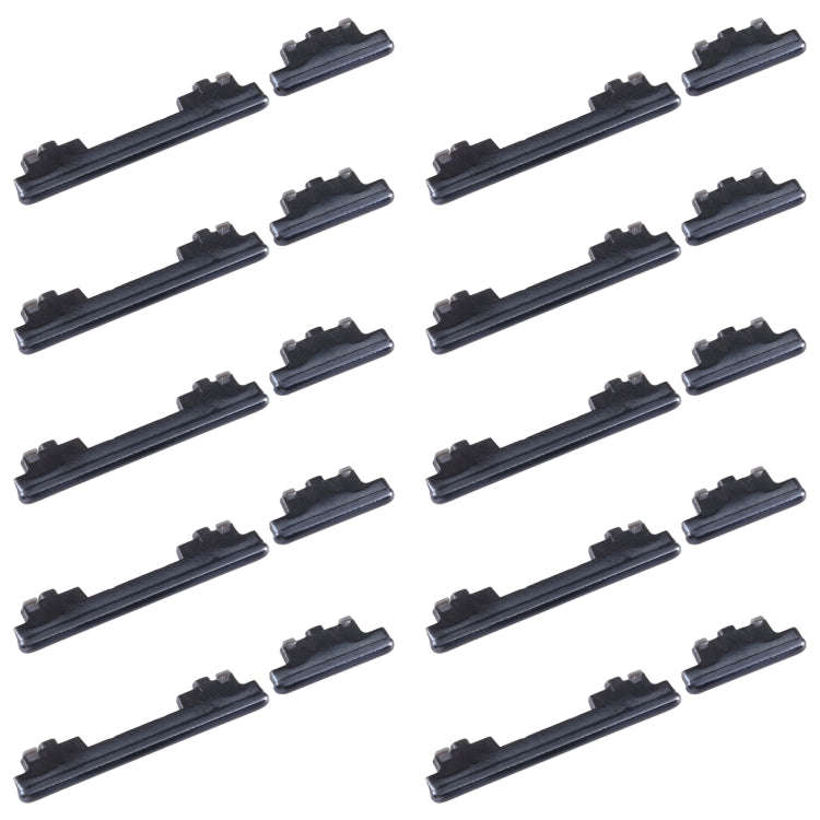 For Samsung Galaxy S20 FE SM-G780 10pcs Power Button + Volume Control Button(Black)