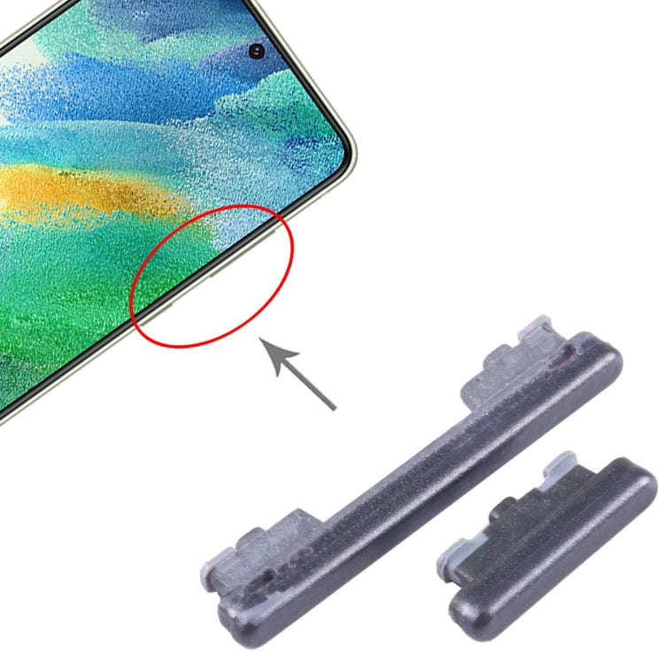 For Samsung Galaxy S21 FE 5G SM-G990 10pcs Power Button + Volume Control Button(Black)