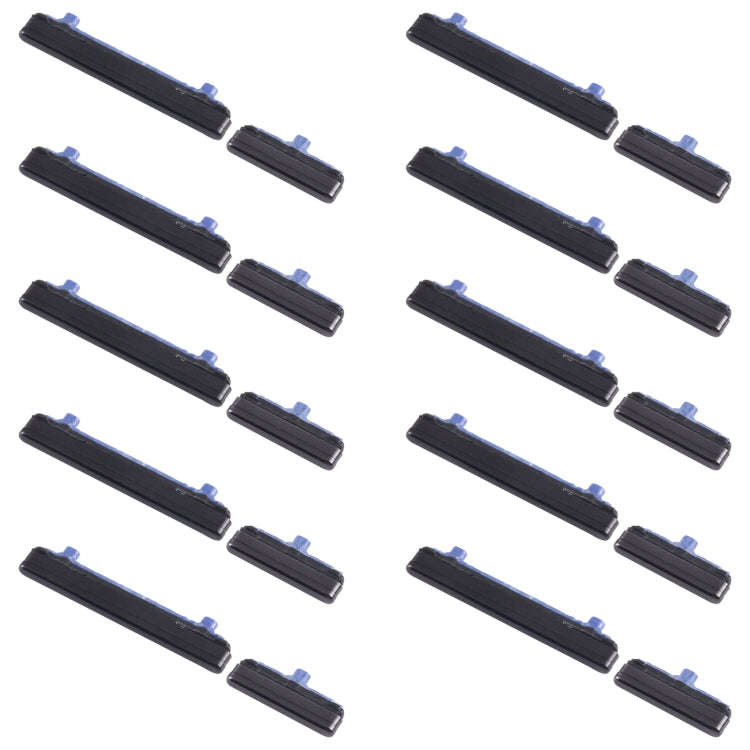 For Samsung Galaxy Note20 SM-N980 10pcs Power Button + Volume Control Button(Black)