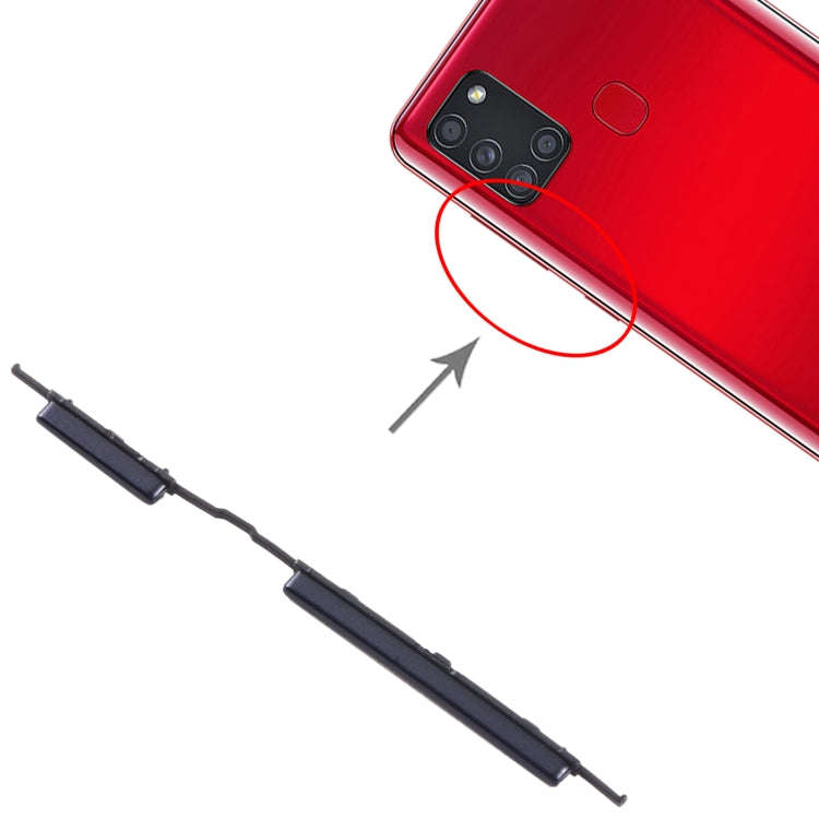 For Samsung Galaxy A21s SM-A217 10pcs Power Button + Volume Control Button(Black)