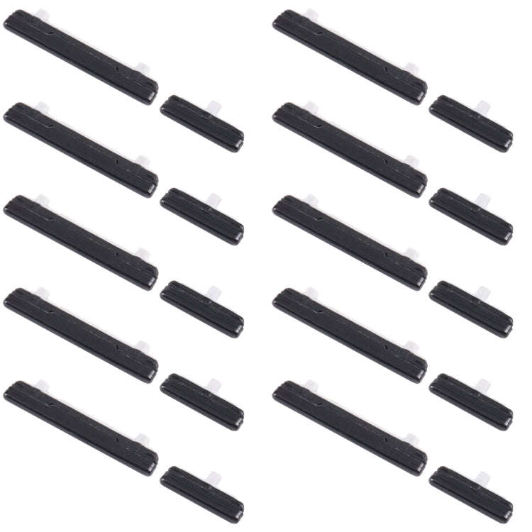 For Samsung Galaxy S21 Ultra 5G SM-G998 10pcs Power Button + Volume Control Button(Black)