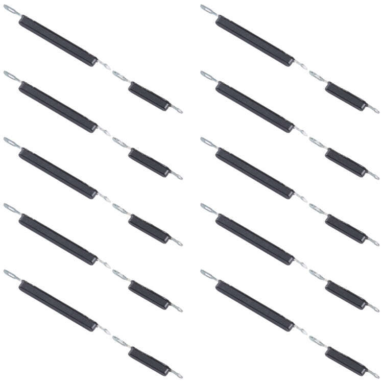 For Samsung Galaxy M01s SM-M01 10pcs Power Button + Volume Control Button(Black)