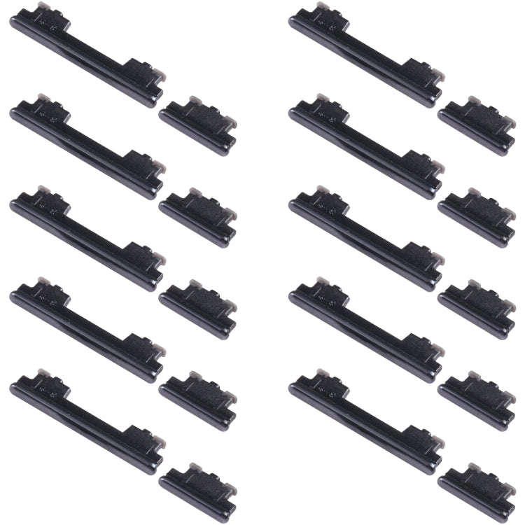 For Samsung Galaxy A52 4G SM-A525 10pcs Power Button + Volume Control Button(Black)