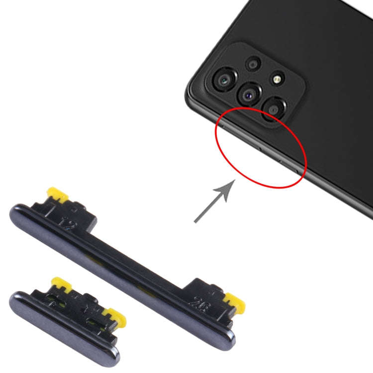 For Samsung Galaxy A33 5G SM-A336 10pcs Power Button + Volume Control Button(Black)