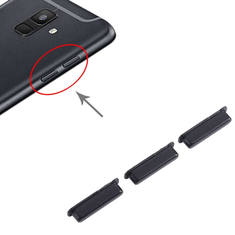 For Samsung Galaxy J4 Core SM-J410 10pcs Power Button + Volume Control Button(Black)