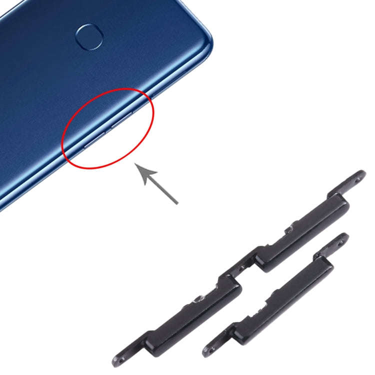 For Samsung Galaxy A10s SM-A107 10pcs Power Button + Volume Control Button(Black)
