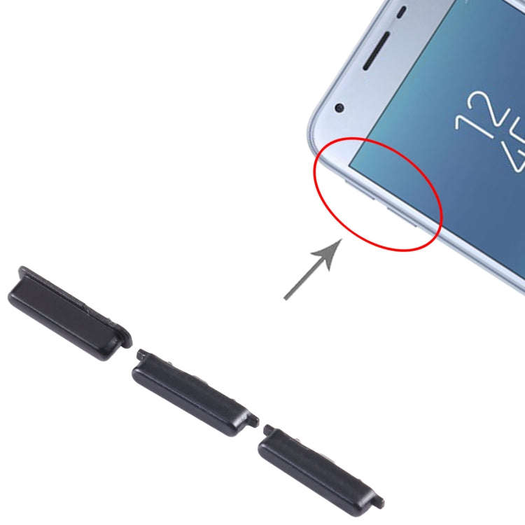 For Samsung Galaxy J5 2017 SM-J530 10pcs Power Button + Volume Control Button(Black)