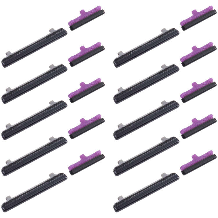 For Samsung Galaxy S20 SM-G980 10pcs Power Button + Volume Control Button(Black)