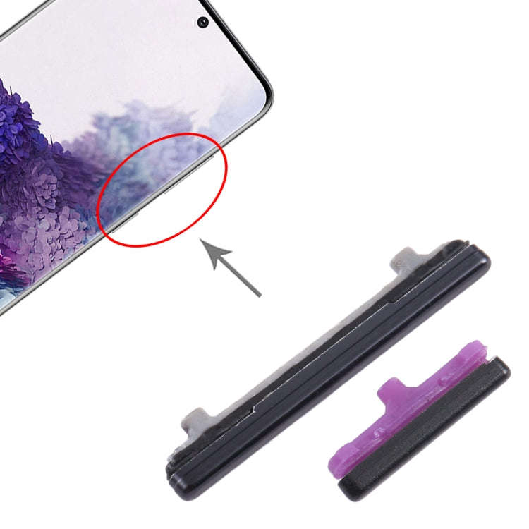 For Samsung Galaxy S20 SM-G980 10pcs Power Button + Volume Control Button(Black)