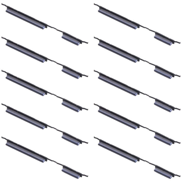 For Samsung Galaxy M10 SM-M105 10pcs Power Button + Volume Control Button(Black)