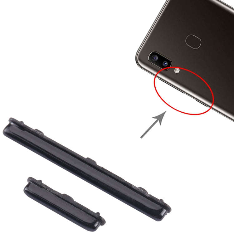 For Samsung Galaxy A50 SM-A505 10pcs Power Button + Volume Control Button(Black)