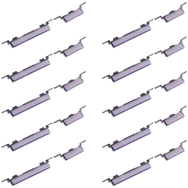 For Samsung Galaxy J2 2017 SM-J200 10pcs Power Button + Volume Control Button(Purple)
