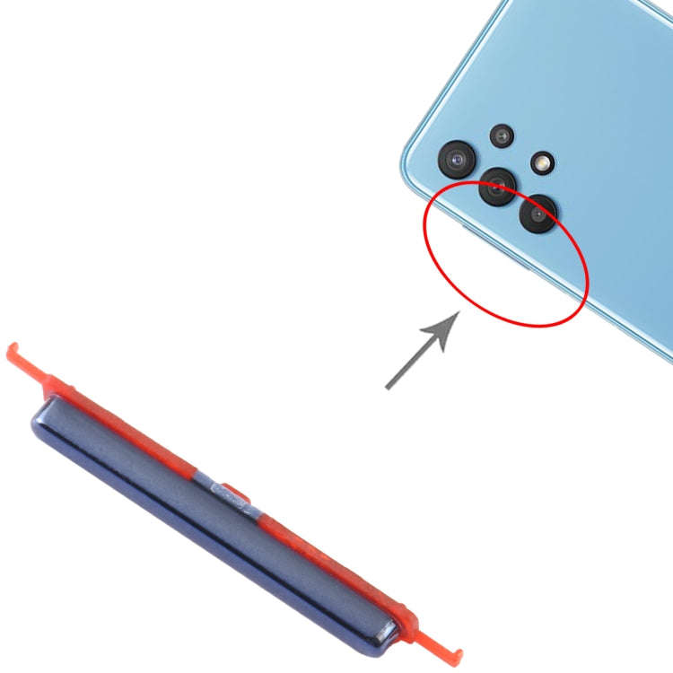 For Samsung Galaxy M33 5G / A32 5G SM-A326 SM-M336B 10pcs Power Button + Volume Control Button(Blue)