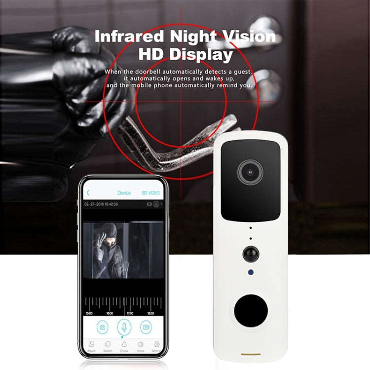 T30 Tuya Smart WiFi Visual Dingdong Doorbell with Battery Supports Two-Way Intercom & Night Visio...