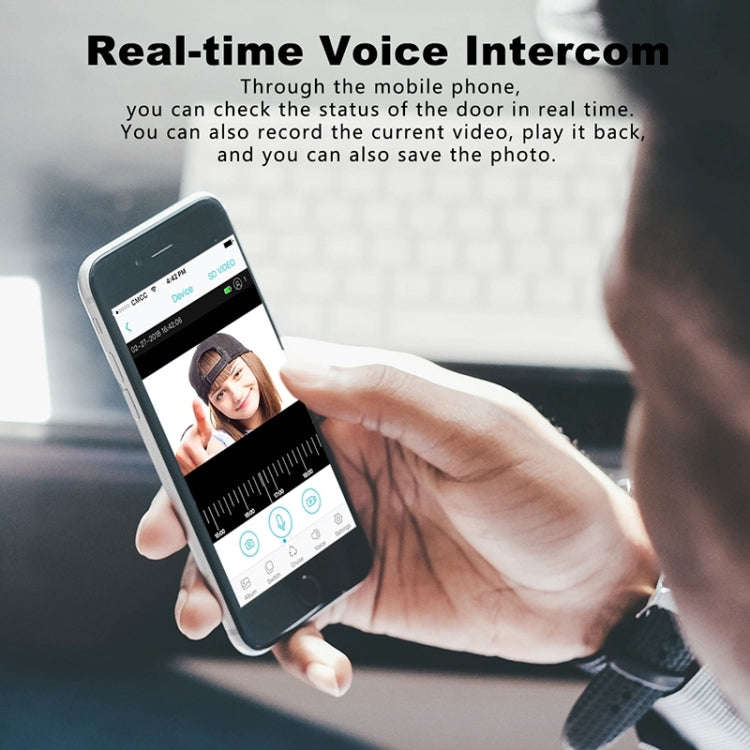 T30 Tuya Smart WiFi Visual Dingdong Doorbell with Battery Supports Two-Way Intercom & Night Visio...