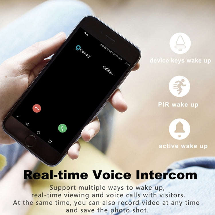 T30 Tuya Smart WiFi Visual Dingdong Doorbell with Battery Supports Two-Way Intercom & Night Visio...