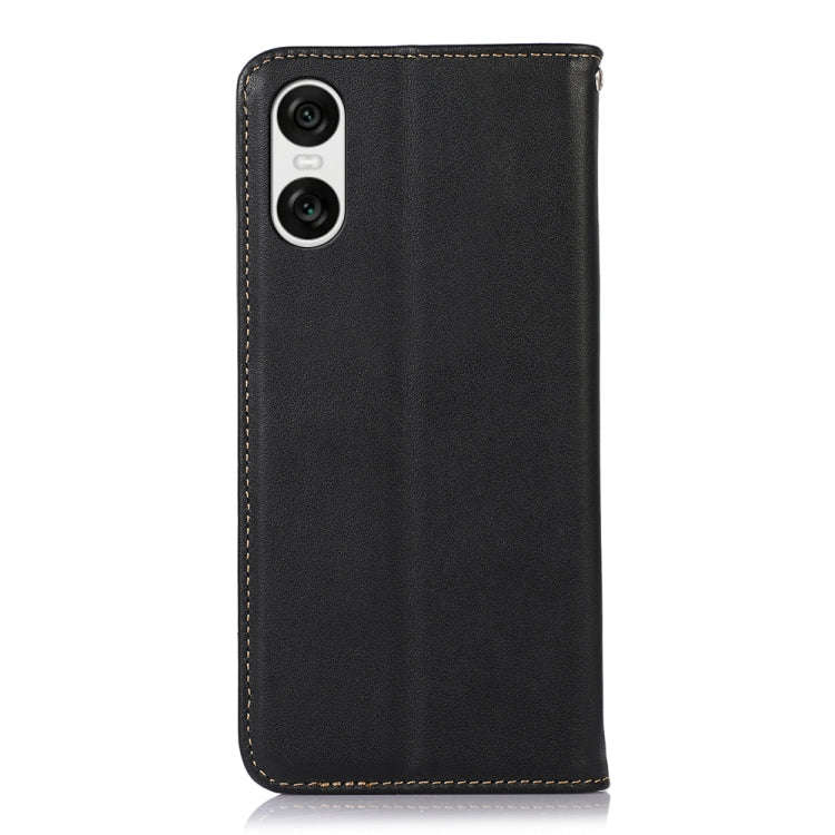 For Sony Xperia 10 VI KHAZNEH Nappa Top Layer Cowhide Leather Phone Case(Black)
