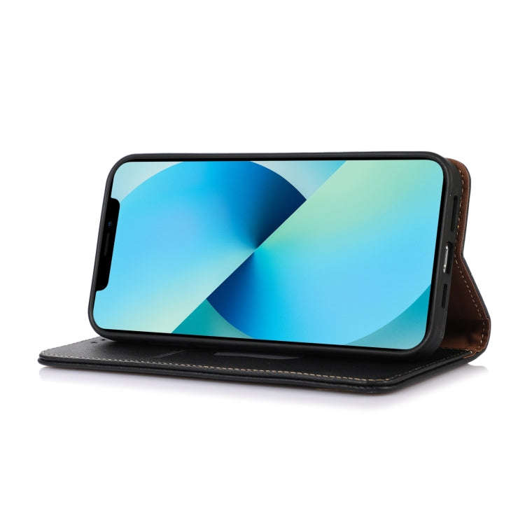 For Sony Xperia 10 VI KHAZNEH Nappa Top Layer Cowhide Leather Phone Case(Black)