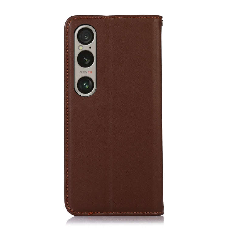 For Sony Xperia 1 VI KHAZNEH Nappa Top Layer Cowhide Leather Phone Case(Brown)
