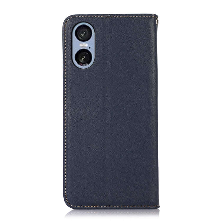 For Sony Xperia 5 VI KHAZNEH Nappa Top Layer Cowhide Leather Phone Case(Blue)