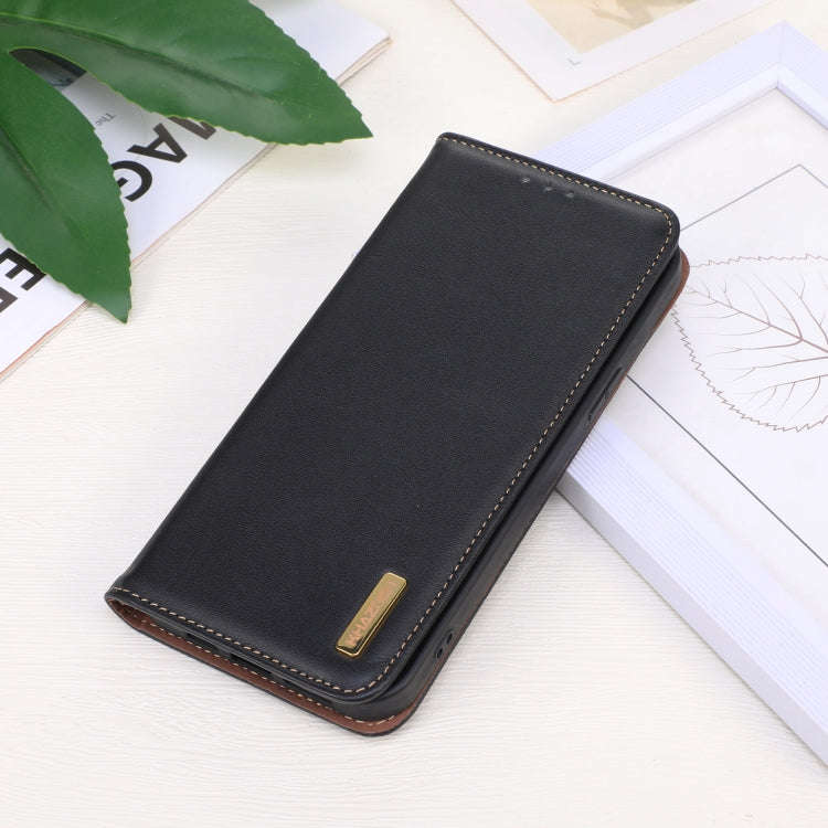 For Sony Xperia 5 VI KHAZNEH Nappa Top Layer Cowhide Leather Phone Case(Black)