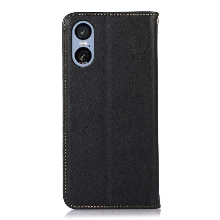 For Sony Xperia 5 VI KHAZNEH Nappa Top Layer Cowhide Leather Phone Case(Black)
