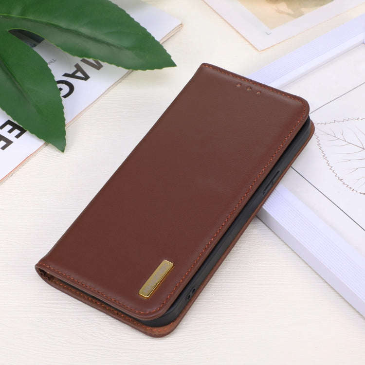 For Sony Xperia 5 VI KHAZNEH Nappa Top Layer Cowhide Leather Phone Case(Brown)