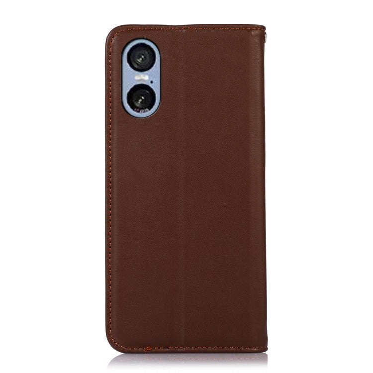 For Sony Xperia 5 VI KHAZNEH Nappa Top Layer Cowhide Leather Phone Case(Brown)