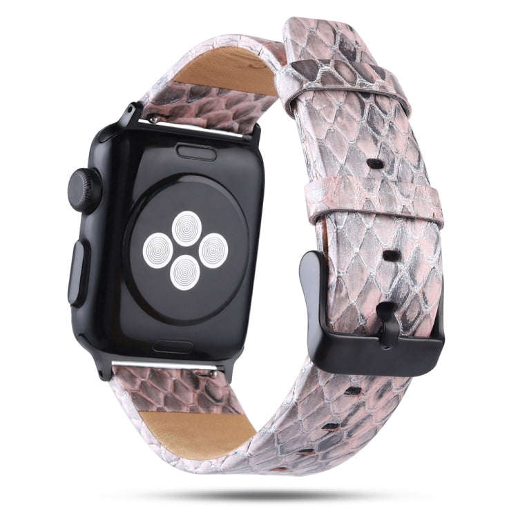 For Apple Watch Ultra 49mm / Series 8&7 45mm / SE 2&6&SE&5&4 44mm / 3&2&1 42mm Snake Skin Texture...