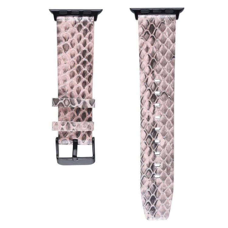 For Apple Watch Ultra 49mm / Series 8&7 45mm / SE 2&6&SE&5&4 44mm / 3&2&1 42mm Snake Skin Texture...
