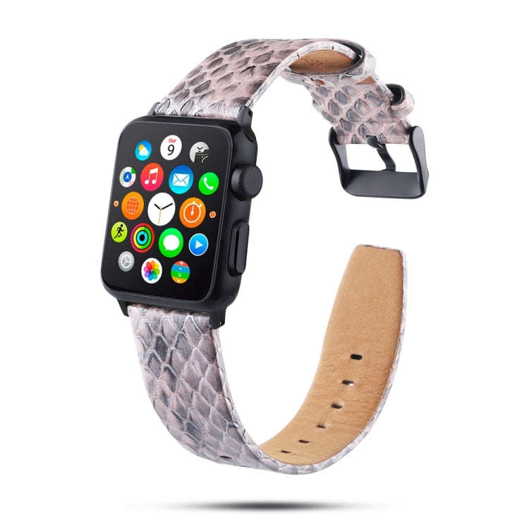 For Apple Watch Ultra 49mm / Series 8&7 45mm / SE 2&6&SE&5&4 44mm / 3&2&1 42mm Snake Skin Texture...