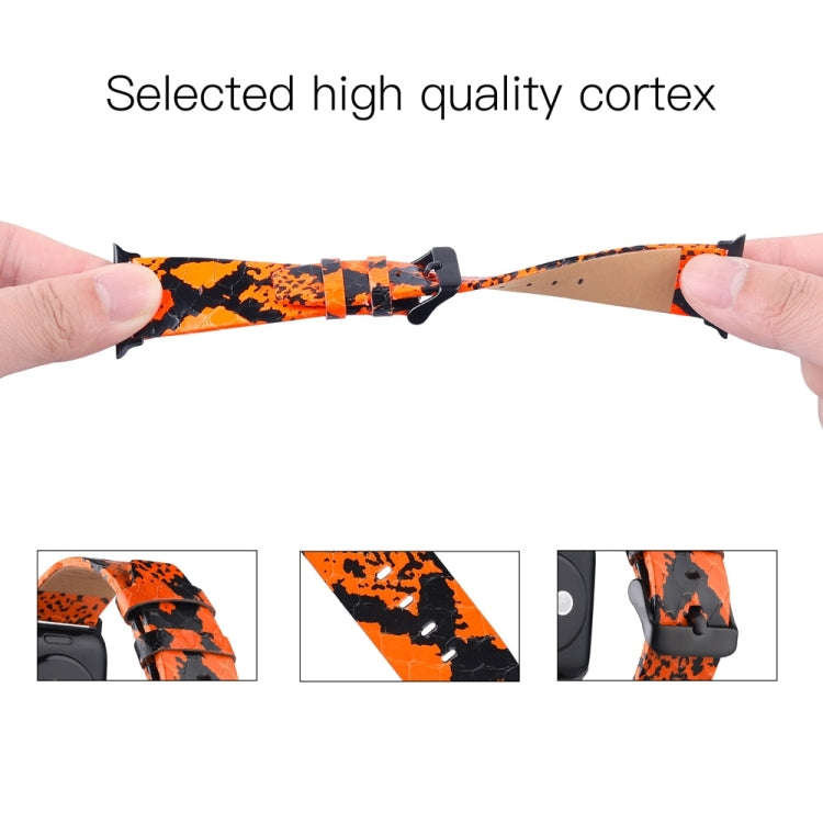 For Apple Watch Ultra 49mm / Series 8&7 45mm / SE 2&6&SE&5&4 44mm / 3&2&1 42mm Snake Skin Texture...