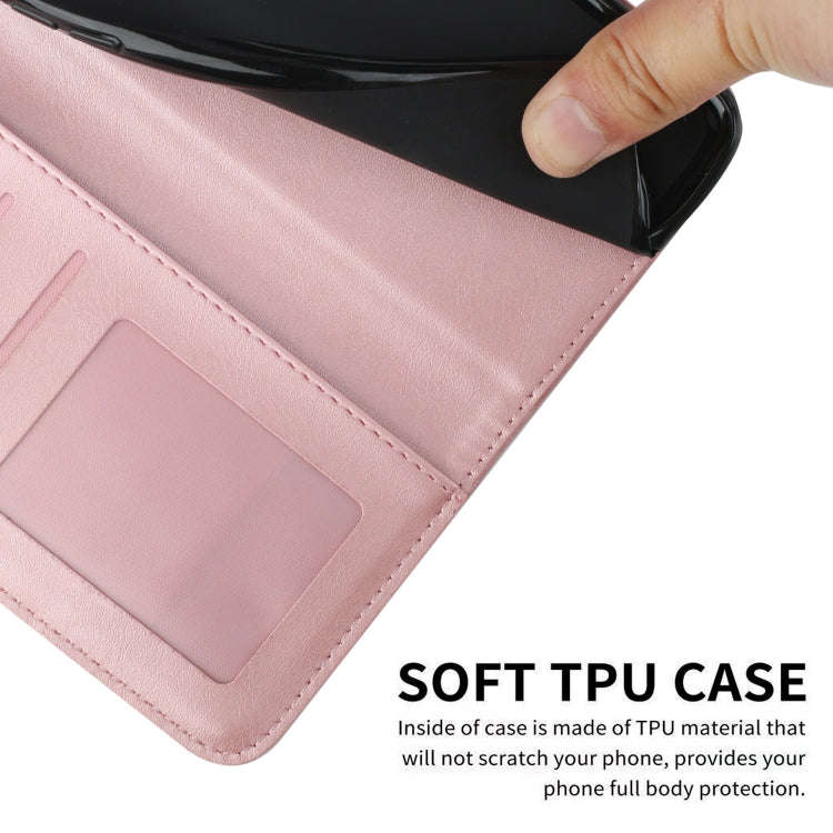For Motorola Edge 2024 Stitching Calf Texture Buckle Leather Phone Case(Rose Gold)
