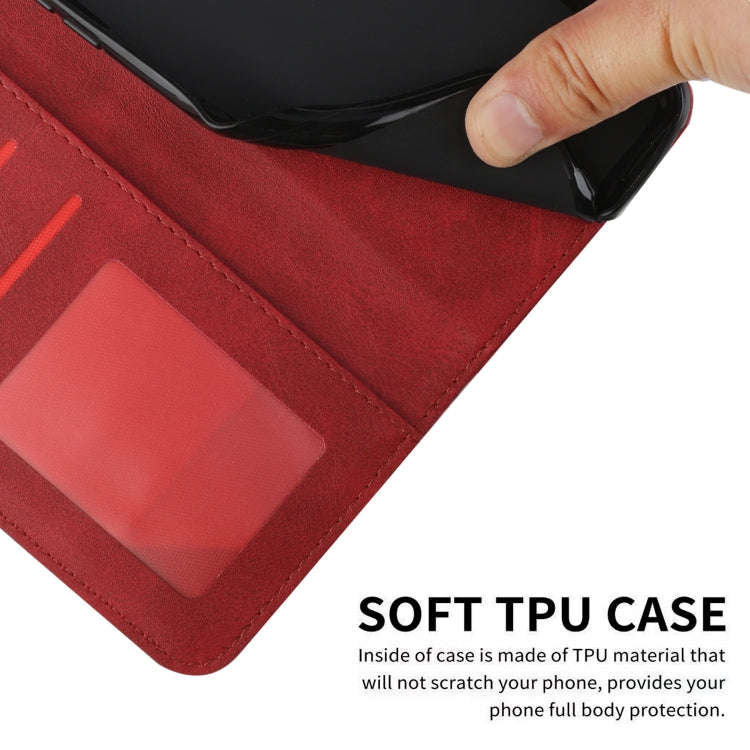 For Motorola Moto G Stylus 5G 2024 Stitching Calf Texture Buckle Leather Phone Case(Red)