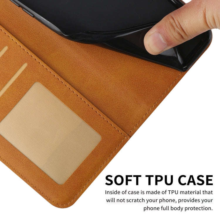 For Motorola Moto G Stylus 5G 2024 Stitching Calf Texture Buckle Leather Phone Case(Yellow)