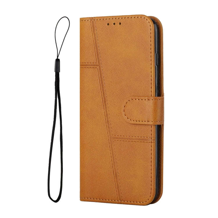 For Motorola Moto X50 Ultra Stitching Calf Texture Buckle Leather Phone Case(Yellow)