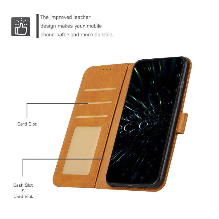 For Motorola Moto X50 Ultra Stitching Calf Texture Buckle Leather Phone Case(Yellow)