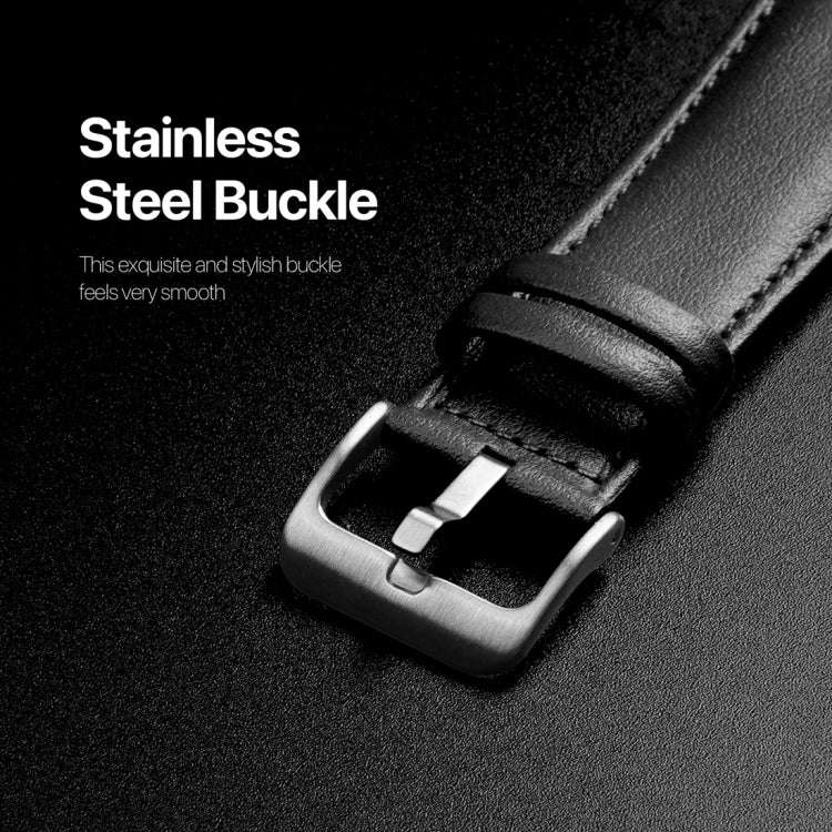 For Apple Watch Ultra 2 49mm DUX DUCIS YS Series Genuine Leather Watch Band(Black)