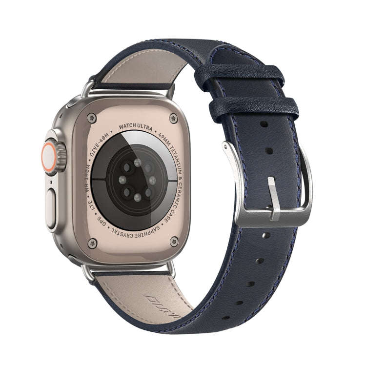For Apple Watch Ultra 2 49mm DUX DUCIS YS Series Genuine Leather Watch Band(Blue)