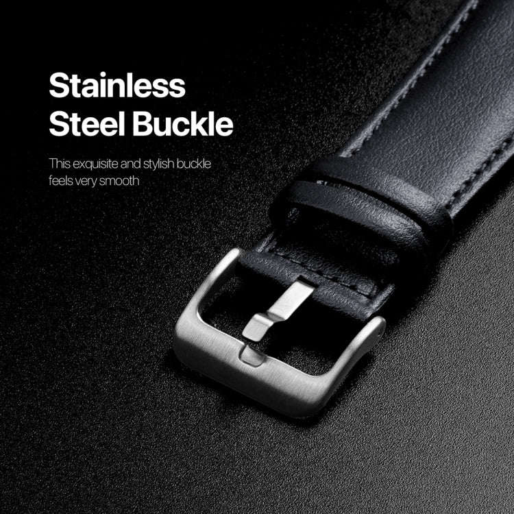For Apple Watch 9 41mm DUX DUCIS YS Series Genuine Leather Watch Band(Blue)