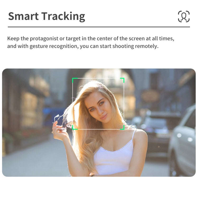 Q18 Desktop Intelligent Tracking Gimbal Stabilizer Multi-function Fill Light Selfie Stick(Black)