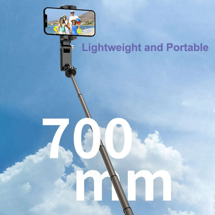 Q18 Desktop Intelligent Tracking Gimbal Stabilizer Multi-function Fill Light Selfie Stick(Black)