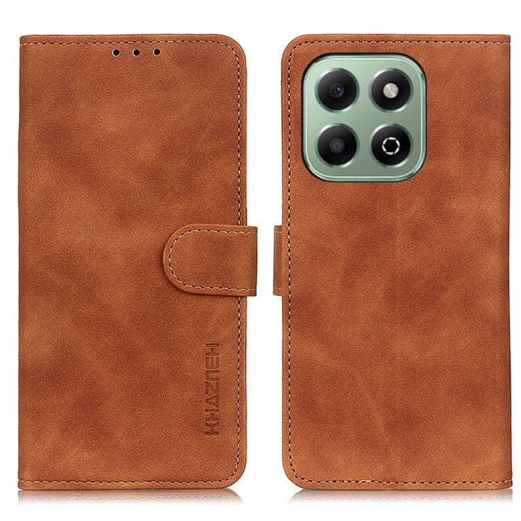 For Honor X6b KHAZNEH Retro Texture Flip Leather Phone Case(Brown)