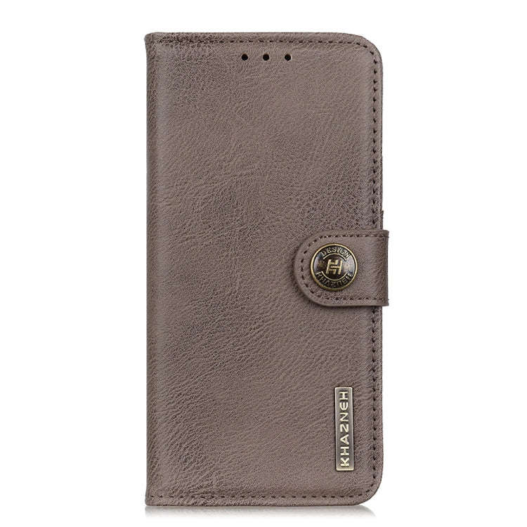 For Honor X6b KHAZNEH Cowhide Texture Horizontal Flip Leather Phone Case(Khaki)