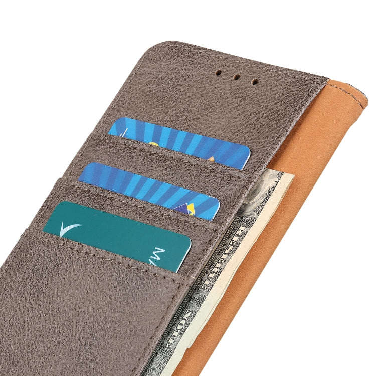 For Honor X6b KHAZNEH Cowhide Texture Horizontal Flip Leather Phone Case(Khaki)