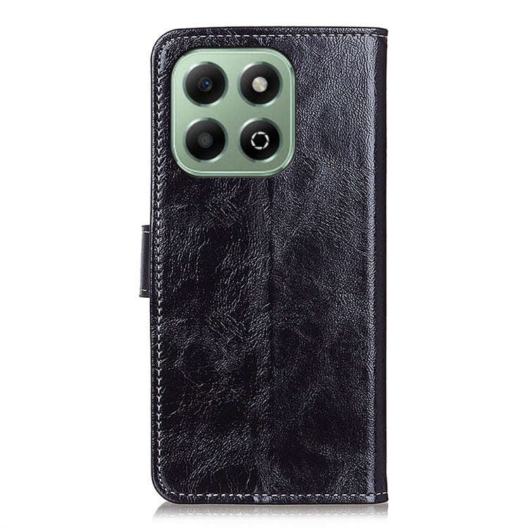For Honor X6b Retro Crazy Horse Texture Flip Leather Phone Case(Black)