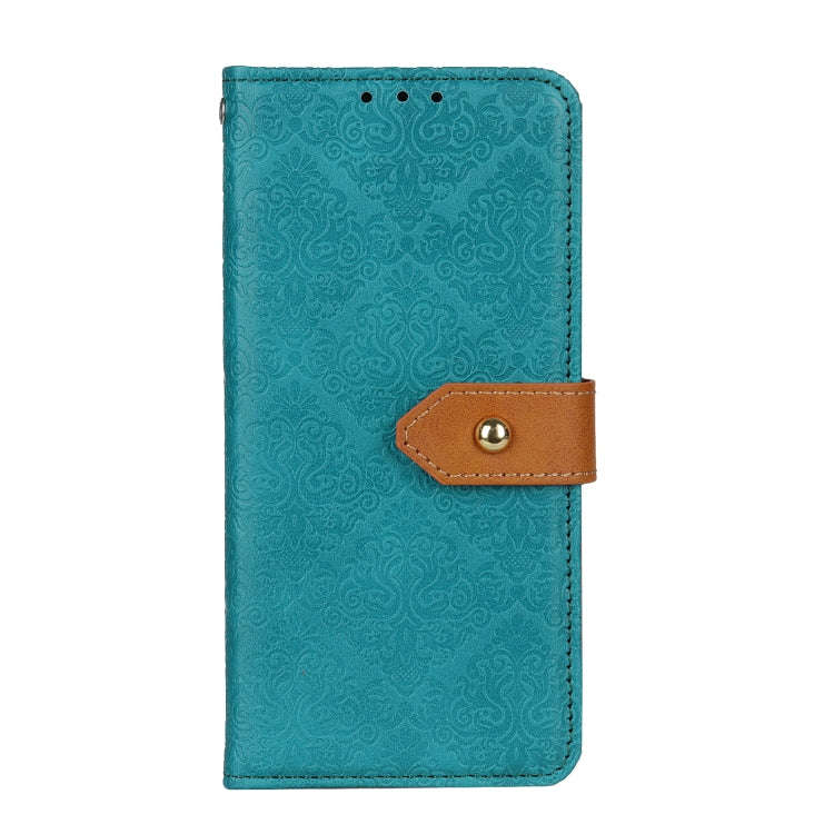 For Honor X6b European Floral Embossed Leather Phone Case(Blue)
