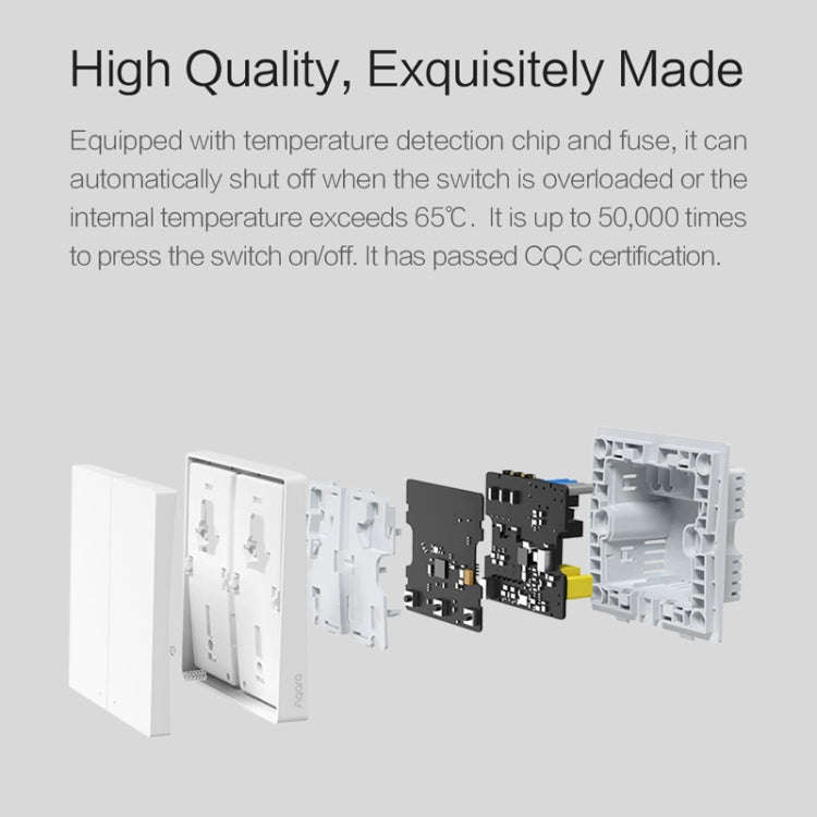 Original Xiaomi Youpin Aqara Smart Wall Switch D1, Zero FireWire Three Button Version