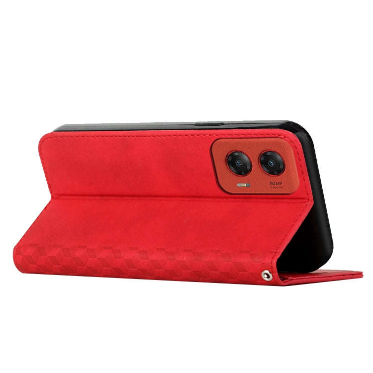 For Motorola Moto G Stylus 5G 2024 Diamond Splicing Skin Feel Magnetic Leather Phone Case(Red)