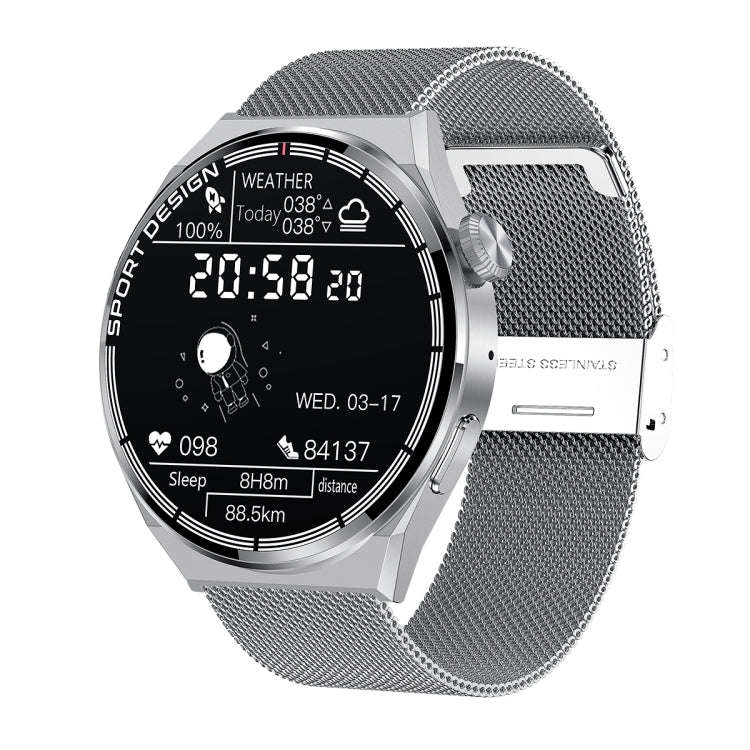 HDT MAX 1.60 inch Silver Dial Milan Steel Band IP68 Waterproof Smart Watch Support Bluetooth Call...
